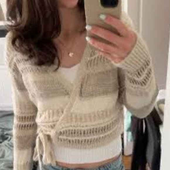 Zara knit wrap cardigan small - Picture 3 of 6